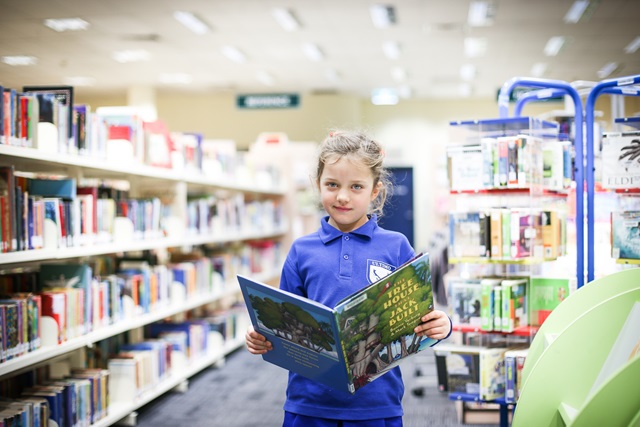 Girl reading book