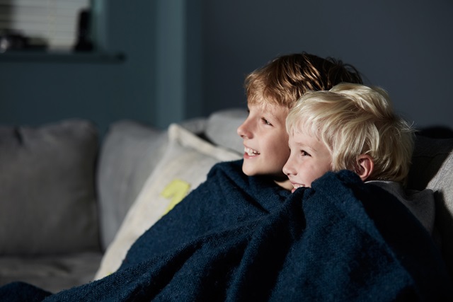 Kids watching TV