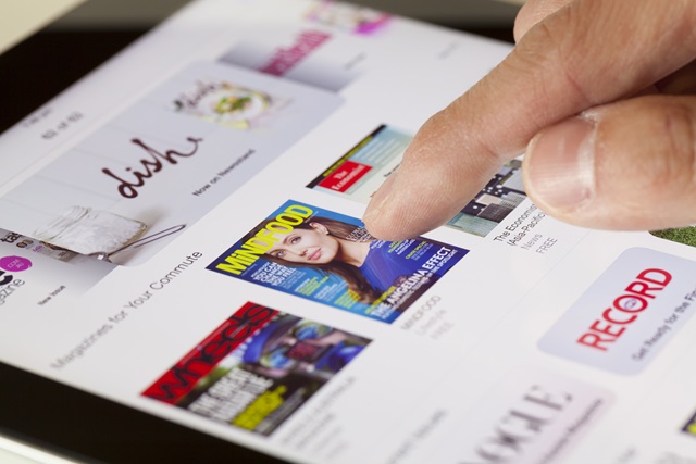 Reading a magazine online