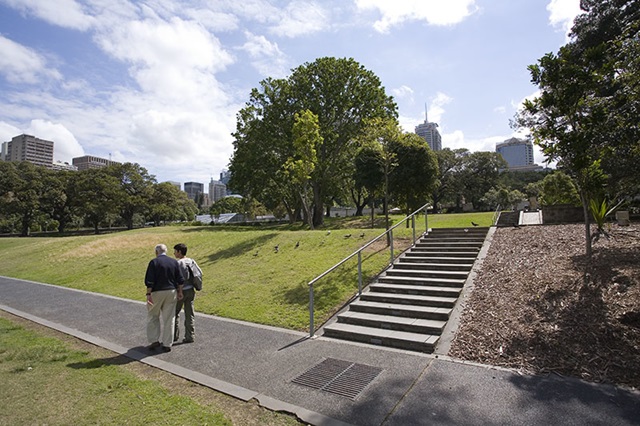 People walking in the park