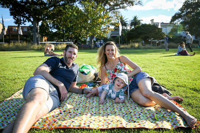 A family having a picnic