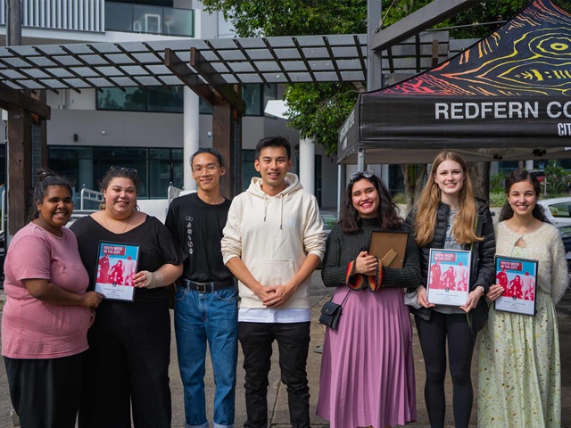 7 young adults holding certificates