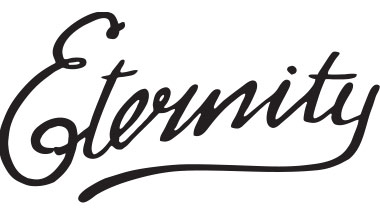 The words eternity written in calligraphy