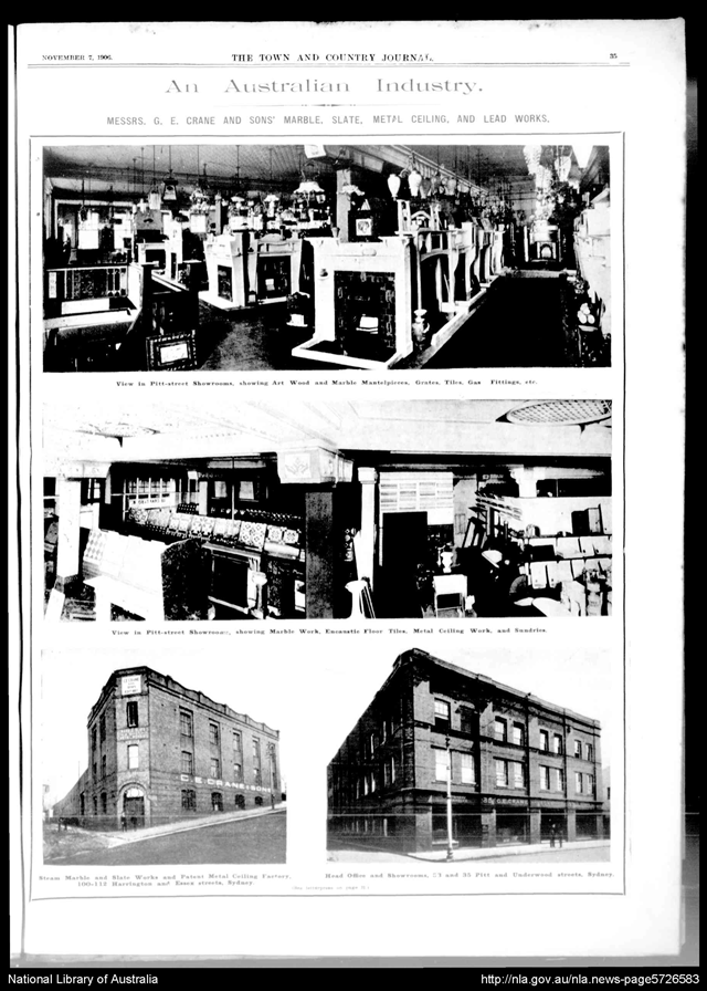 Crane & Sons exterior and interior views of business