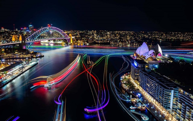 Sydney Harbour at night