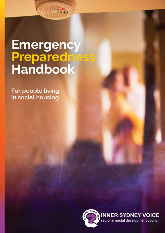 A document cover showing a smoke detector and people reacting to smoke in an apartment.