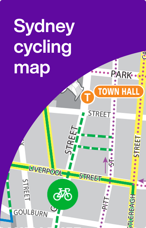 Sydney cycling map City of Sydney