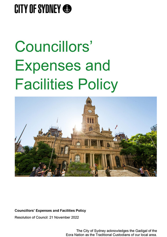 Councillors expenses and facilities document cover page