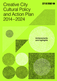 Creative City Cultural Policy and action plan 2014-2024 - Book cover.