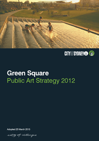 Cover of strategy document. Image shows three children playing in a shallow, stepped water cascade.