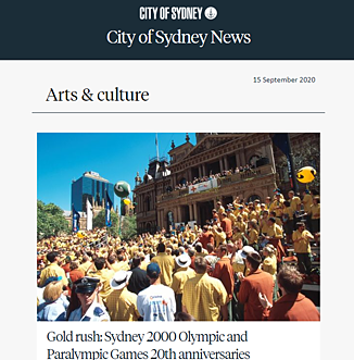 City of Sydney News newsletter example