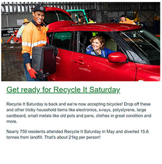 Recycling newsletter example