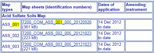 A screen snip of the NSW legislation website showing how maps are presented.